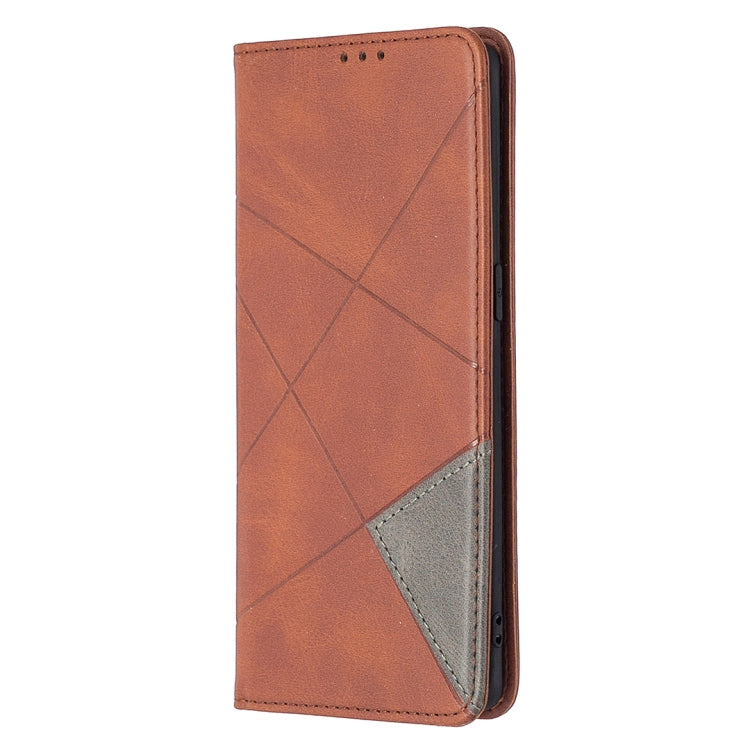 For OPPO Find X2 Neo / Reno 3 Pro Rhombus Texture Horizontal Flip Magnetic Leather Case with Holder & Card Slots