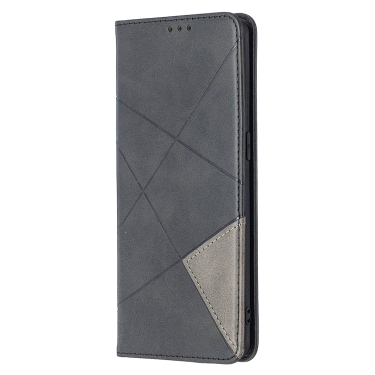 For OPPO Find X2 Neo / Reno 3 Pro Rhombus Texture Horizontal Flip Magnetic Leather Case with Holder & Card Slots