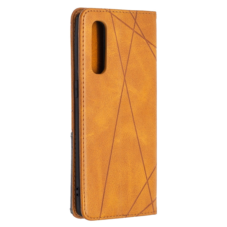 For OPPO Find X2 Neo / Reno 3 Pro Rhombus Texture Horizontal Flip Magnetic Leather Case with Holder & Card Slots