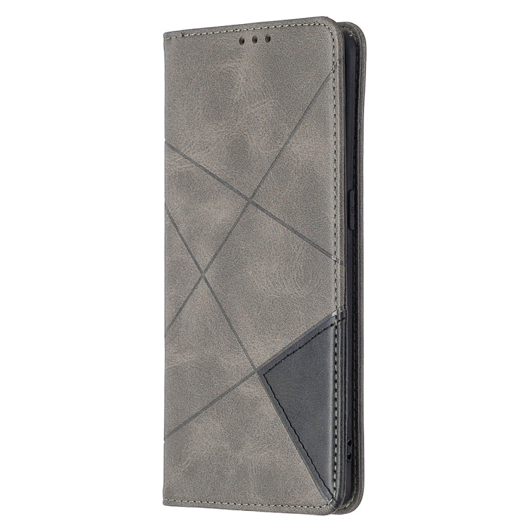 For OPPO Find X2 Neo / Reno 3 Pro Rhombus Texture Horizontal Flip Magnetic Leather Case with Holder & Card Slots