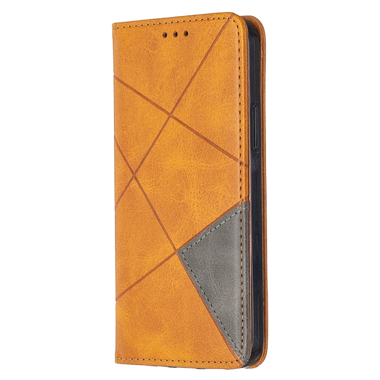 For iPhone 12 / 12 Pro Rhombus Texture Horizontal Flip Magnetic Leather Case with Holder & Card Slots