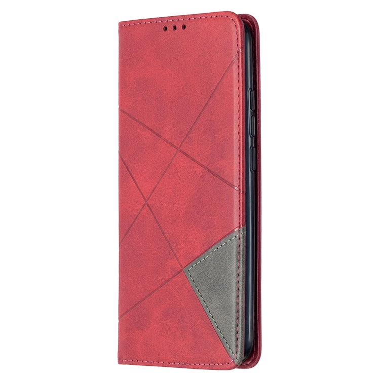 For Xiaomi Redmi 9A Rhombus Texture Horizontal Flip Magnetic Leather Case with Holder & Card Slots