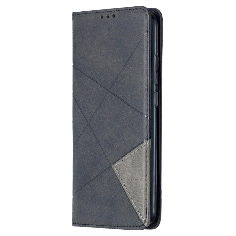 For Xiaomi Redmi 9A Rhombus Texture Horizontal Flip Magnetic Leather Case with Holder & Card Slots
