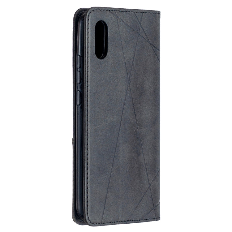 For Xiaomi Redmi 9A Rhombus Texture Horizontal Flip Magnetic Leather Case with Holder & Card Slots