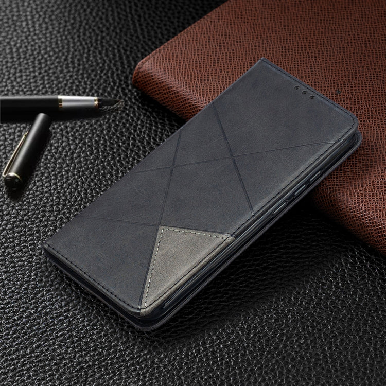 For Xiaomi Redmi 9A Rhombus Texture Horizontal Flip Magnetic Leather Case with Holder & Card Slots