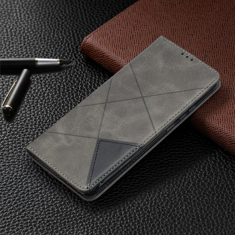 For Xiaomi Redmi 9C Rhombus Texture Horizontal Flip Magnetic Leather Case with Holder & Card Slots