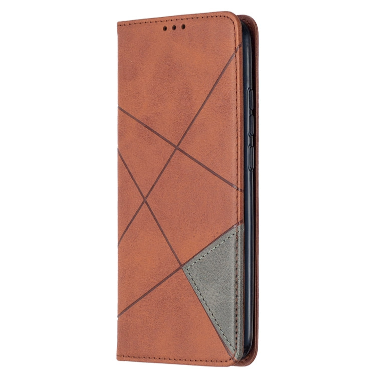 For Xiaomi Redmi 9C Rhombus Texture Horizontal Flip Magnetic Leather Case with Holder & Card Slots