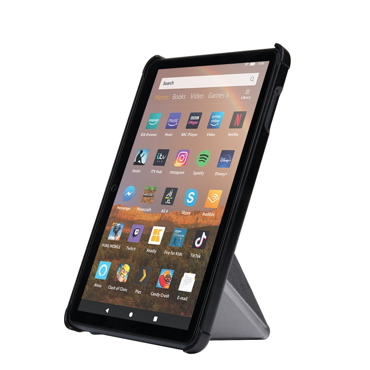 For Amazon Fire HD 8 (2020) Transformers Style Horizontal Flip Leather Case with Holder & Sleep / Wake-up Function