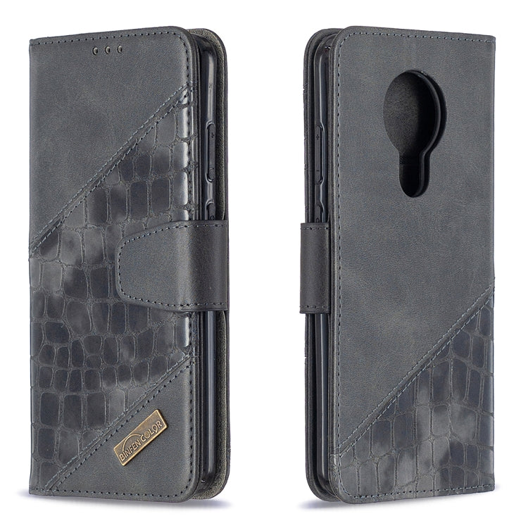 For Nokia 5.3 Matching Color Crocodile Texture Horizontal Flip PU Leather Case with Wallet & Holder & Card Slots