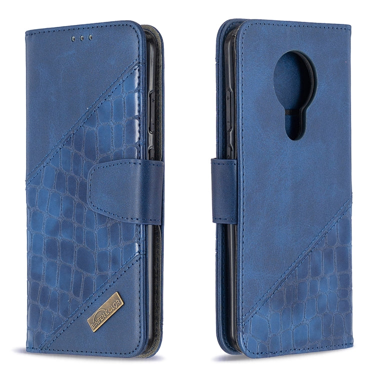 For Nokia 5.3 Matching Color Crocodile Texture Horizontal Flip PU Leather Case with Wallet & Holder & Card Slots