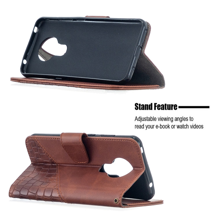 For Nokia 5.3 Matching Color Crocodile Texture Horizontal Flip PU Leather Case with Wallet & Holder & Card Slots