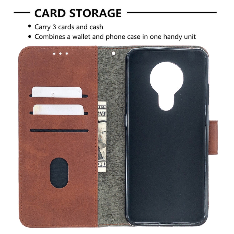 For Nokia 5.3 Matching Color Crocodile Texture Horizontal Flip PU Leather Case with Wallet & Holder & Card Slots