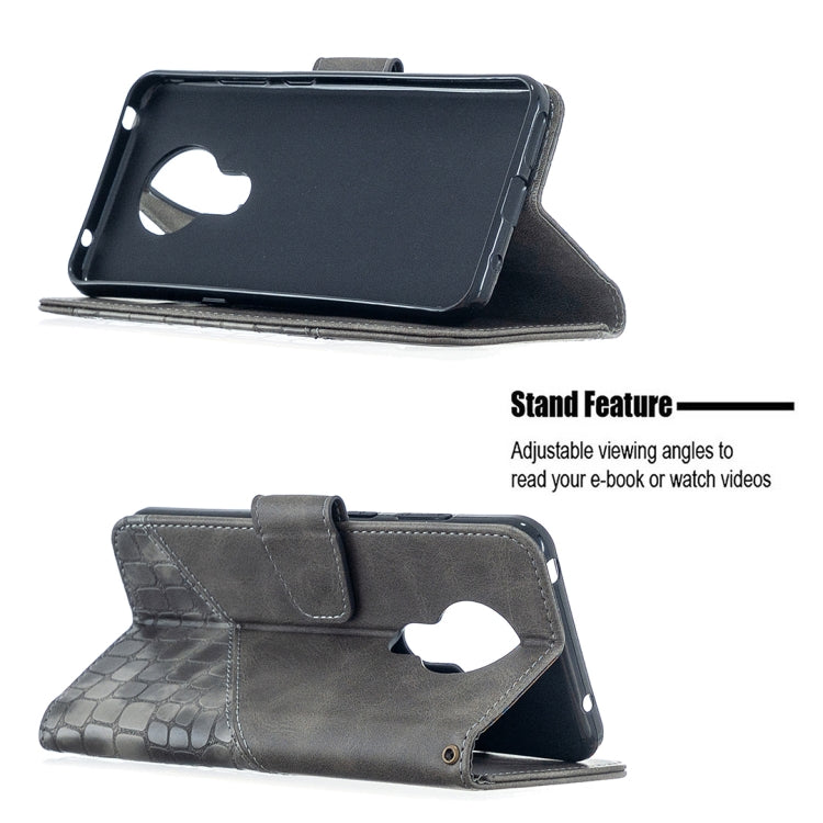 For Nokia 5.3 Matching Color Crocodile Texture Horizontal Flip PU Leather Case with Wallet & Holder & Card Slots