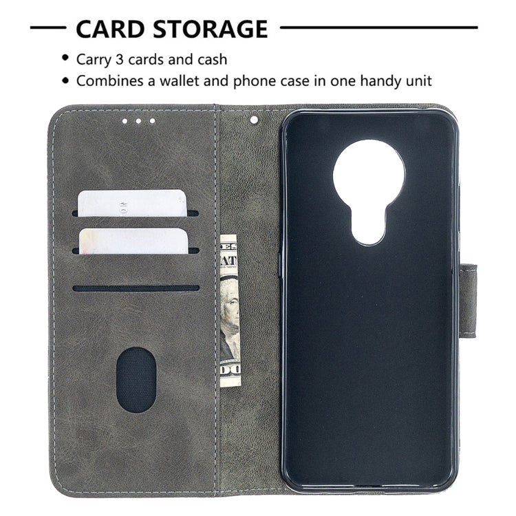 For Nokia 5.3 Matching Color Crocodile Texture Horizontal Flip PU Leather Case with Wallet & Holder & Card Slots