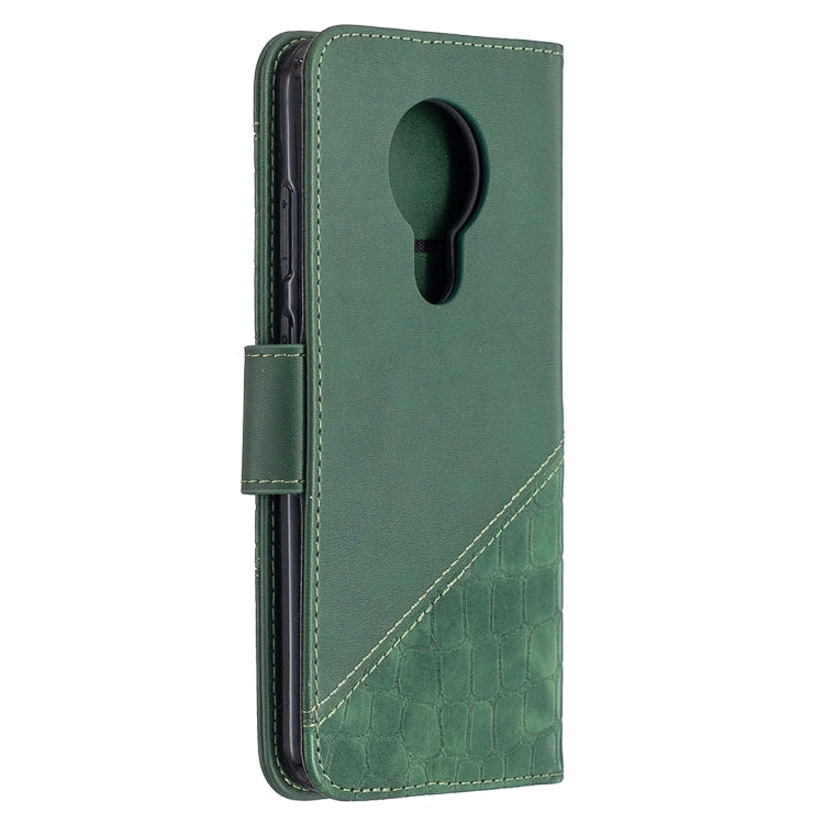 For Nokia 5.3 Matching Color Crocodile Texture Horizontal Flip PU Leather Case with Wallet & Holder & Card Slots
