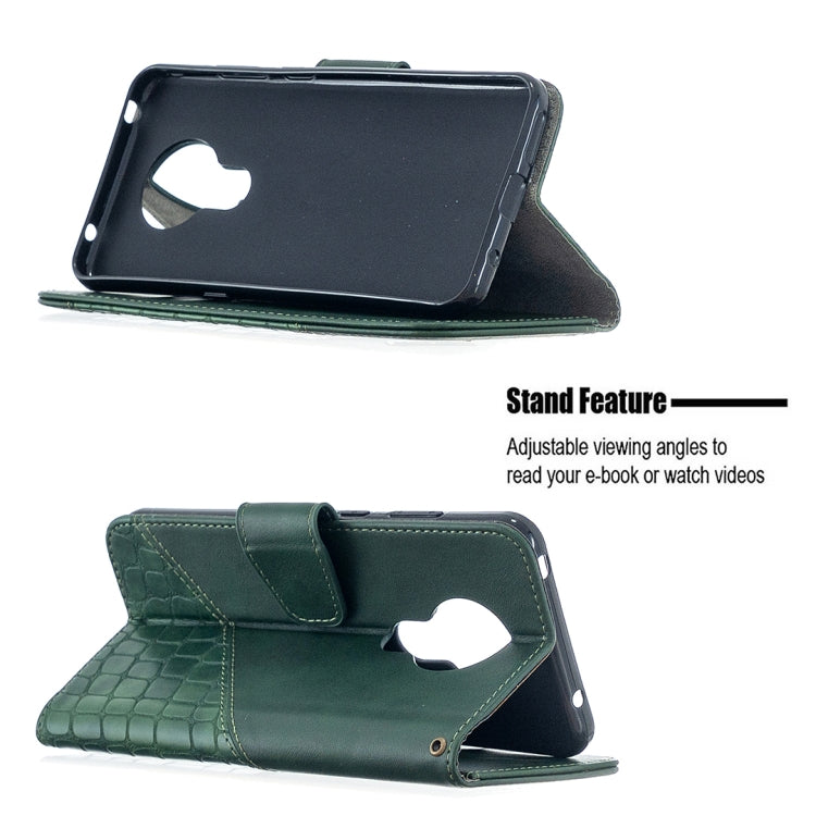 For Nokia 5.3 Matching Color Crocodile Texture Horizontal Flip PU Leather Case with Wallet & Holder & Card Slots