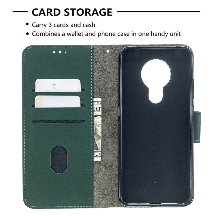 For Nokia 5.3 Matching Color Crocodile Texture Horizontal Flip PU Leather Case with Wallet & Holder & Card Slots