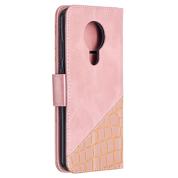 For Nokia 5.3 Matching Color Crocodile Texture Horizontal Flip PU Leather Case with Wallet & Holder & Card Slots