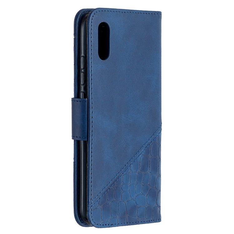 For Xiaomi Redmi 9A Matching Color Crocodile Texture Horizontal Flip PU Leather Case with Wallet & Holder & Card Slots