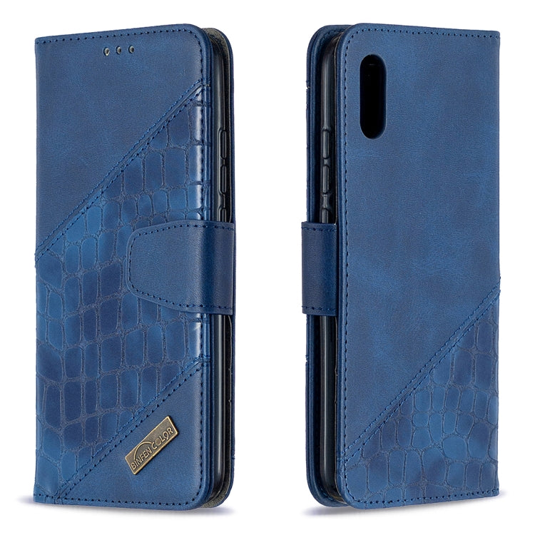 For Xiaomi Redmi 9A Matching Color Crocodile Texture Horizontal Flip PU Leather Case with Wallet & Holder & Card Slots