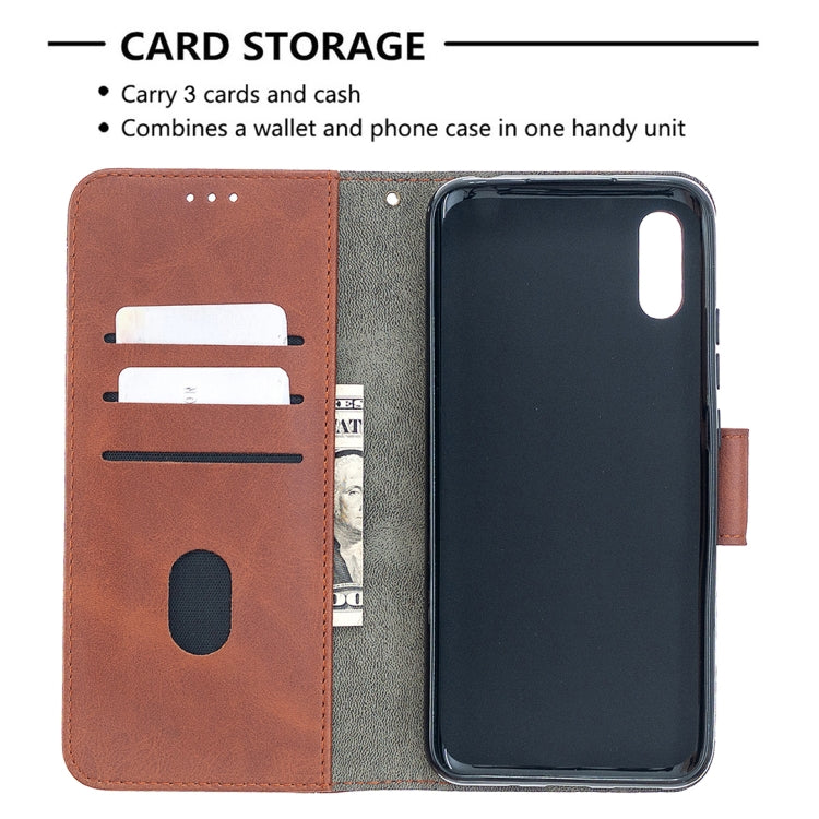 For Xiaomi Redmi 9A Matching Color Crocodile Texture Horizontal Flip PU Leather Case with Wallet & Holder & Card Slots
