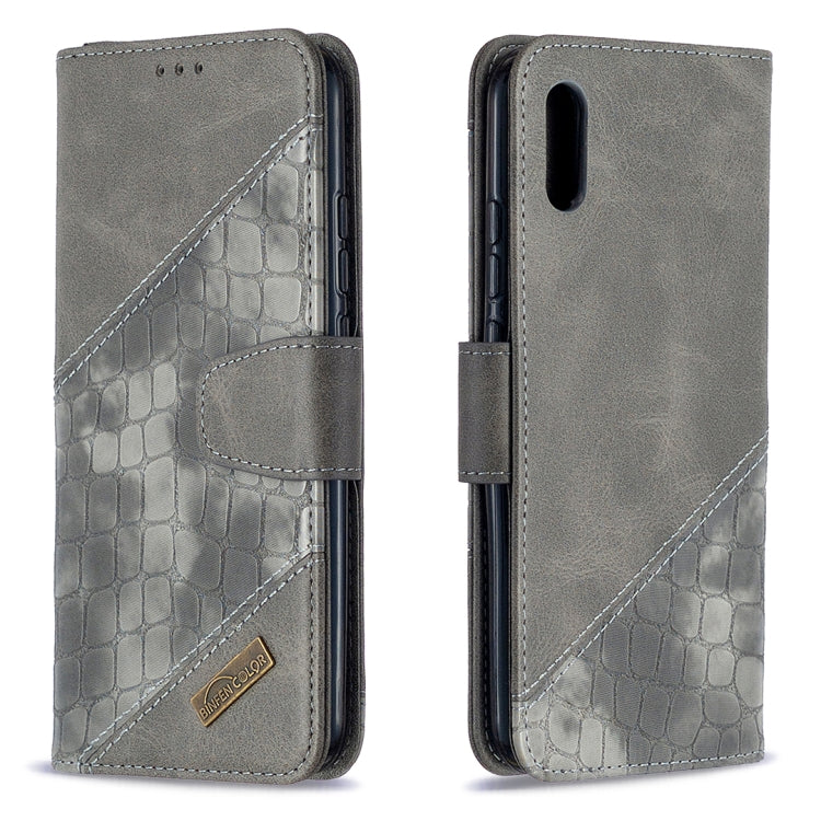 For Xiaomi Redmi 9A Matching Color Crocodile Texture Horizontal Flip PU Leather Case with Wallet & Holder & Card Slots
