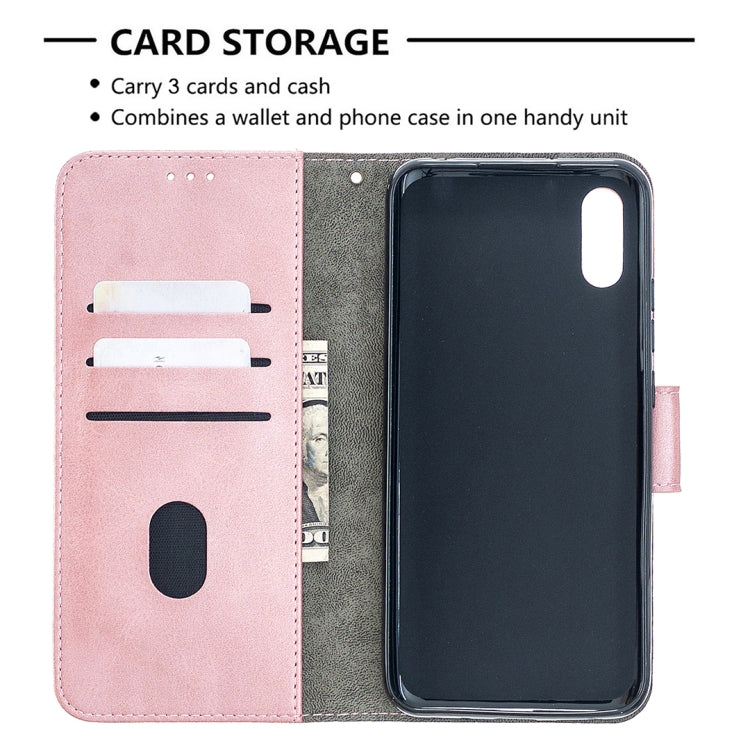 For Xiaomi Redmi 9A Matching Color Crocodile Texture Horizontal Flip PU Leather Case with Wallet & Holder & Card Slots