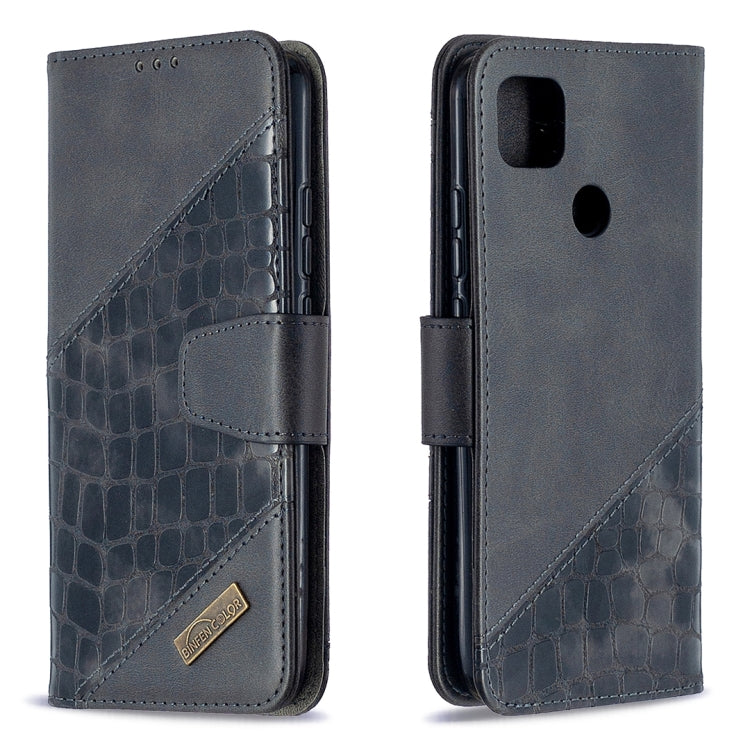 For Xiaomi Redmi 9C Matching Color Crocodile Texture Horizontal Flip PU Leather Case with Wallet & Holder & Card Slots