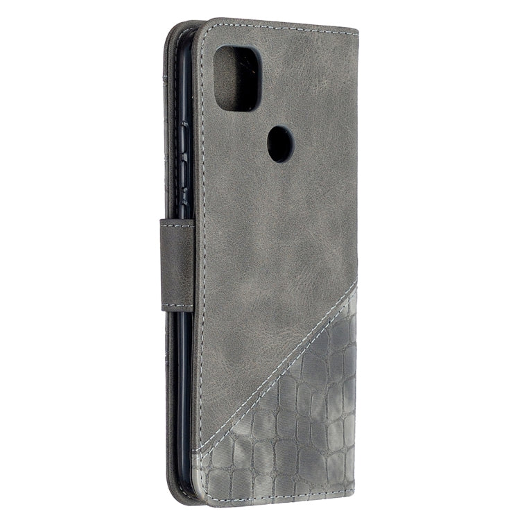For Xiaomi Redmi 9C Matching Color Crocodile Texture Horizontal Flip PU Leather Case with Wallet & Holder & Card Slots