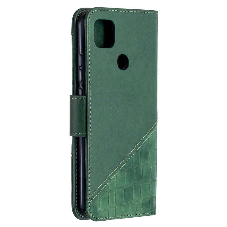 For Xiaomi Redmi 9C Matching Color Crocodile Texture Horizontal Flip PU Leather Case with Wallet & Holder & Card Slots