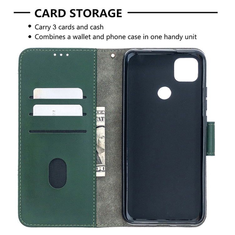 For Xiaomi Redmi 9C Matching Color Crocodile Texture Horizontal Flip PU Leather Case with Wallet & Holder & Card Slots