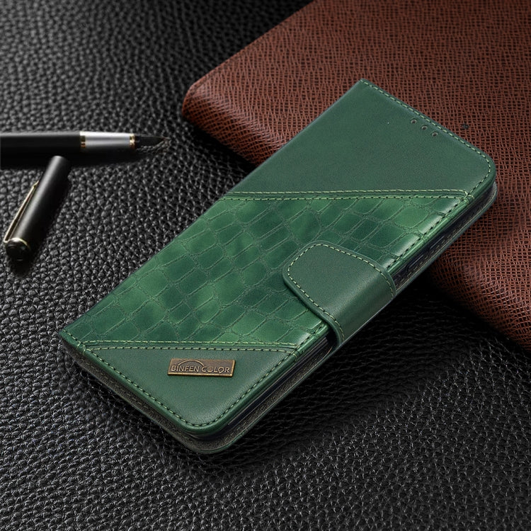 For Xiaomi Redmi 9C Matching Color Crocodile Texture Horizontal Flip PU Leather Case with Wallet & Holder & Card Slots