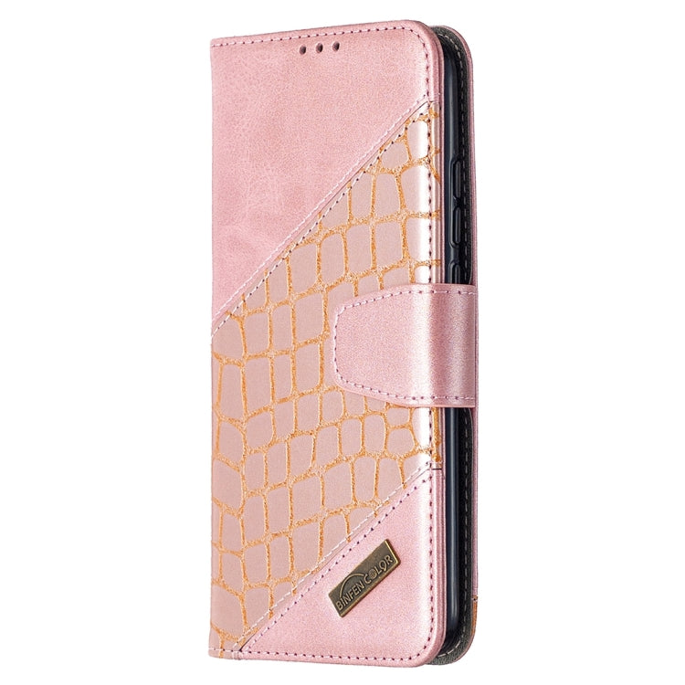 For Xiaomi Redmi 9C Matching Color Crocodile Texture Horizontal Flip PU Leather Case with Wallet & Holder & Card Slots