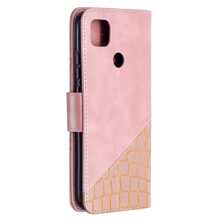 For Xiaomi Redmi 9C Matching Color Crocodile Texture Horizontal Flip PU Leather Case with Wallet & Holder & Card Slots