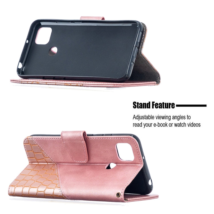 For Xiaomi Redmi 9C Matching Color Crocodile Texture Horizontal Flip PU Leather Case with Wallet & Holder & Card Slots