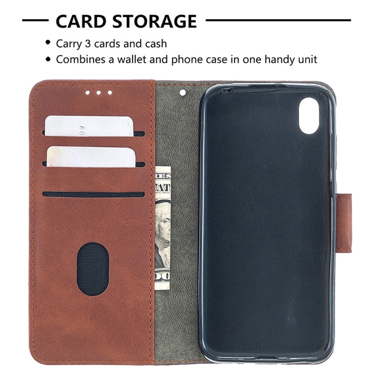 For Huawei Y5(2019) Matching Color Crocodile Texture Horizontal Flip PU Leather Case with Wallet & Holder & Card Slots