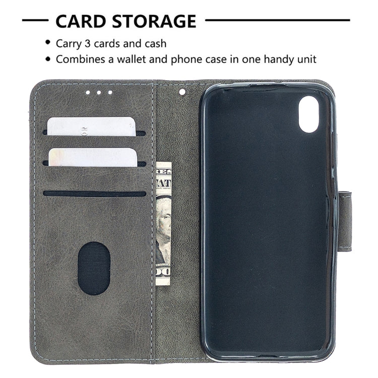 For Huawei Y5(2019) Matching Color Crocodile Texture Horizontal Flip PU Leather Case with Wallet & Holder & Card Slots