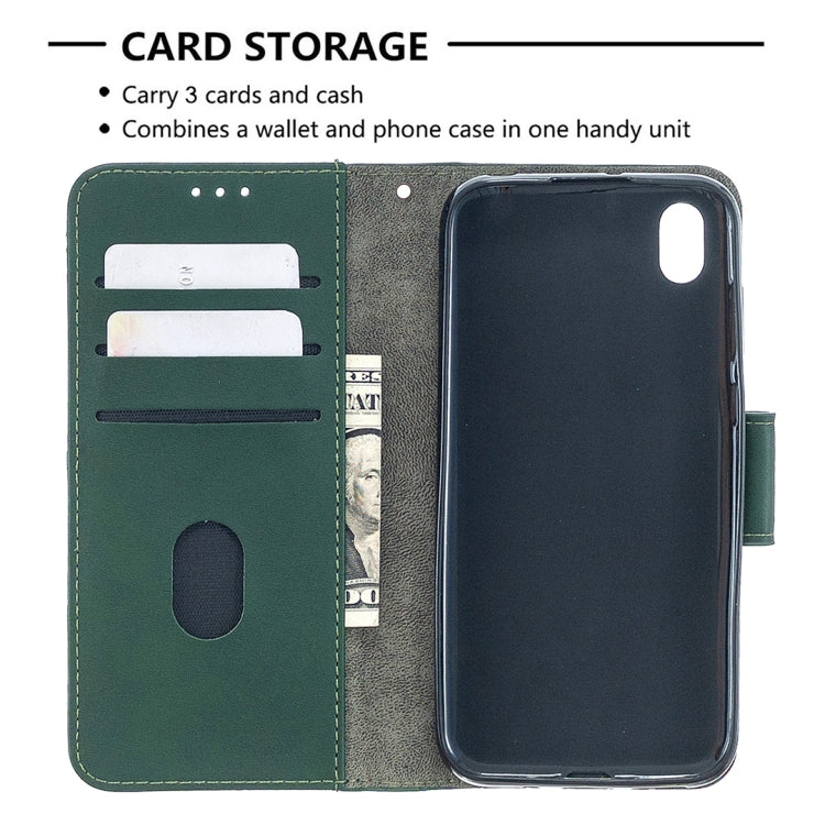 For Huawei Y5(2019) Matching Color Crocodile Texture Horizontal Flip PU Leather Case with Wallet & Holder & Card Slots