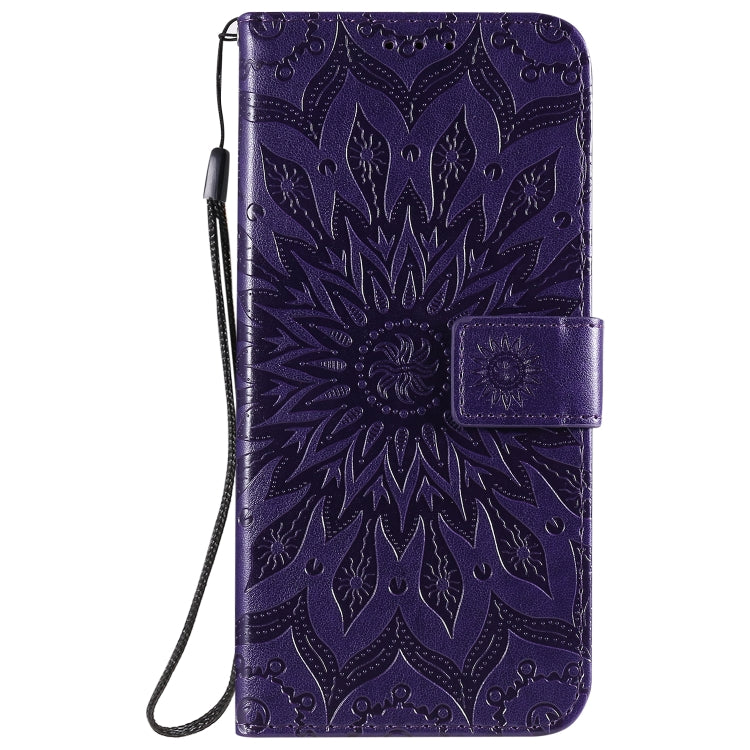 For Xiaomi Redmi 9 Sun Embossing Pattern Horizontal Flip Leather Case with Card Slot & Holder & Wallet & Lanyard