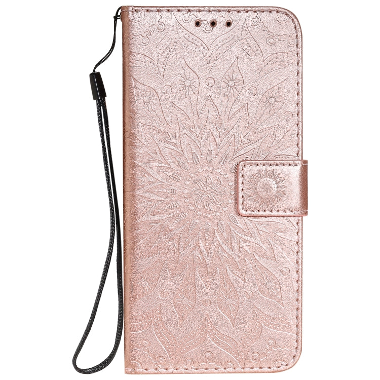 For Xiaomi Redmi 9 Sun Embossing Pattern Horizontal Flip Leather Case with Card Slot & Holder & Wallet & Lanyard