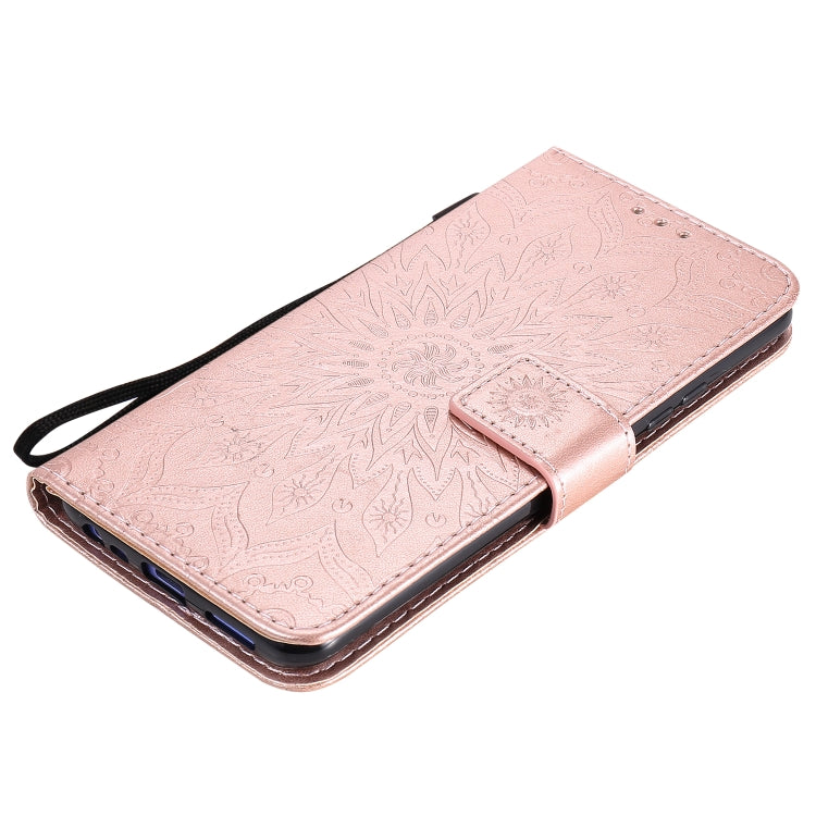 For Xiaomi Redmi 9 Sun Embossing Pattern Horizontal Flip Leather Case with Card Slot & Holder & Wallet & Lanyard