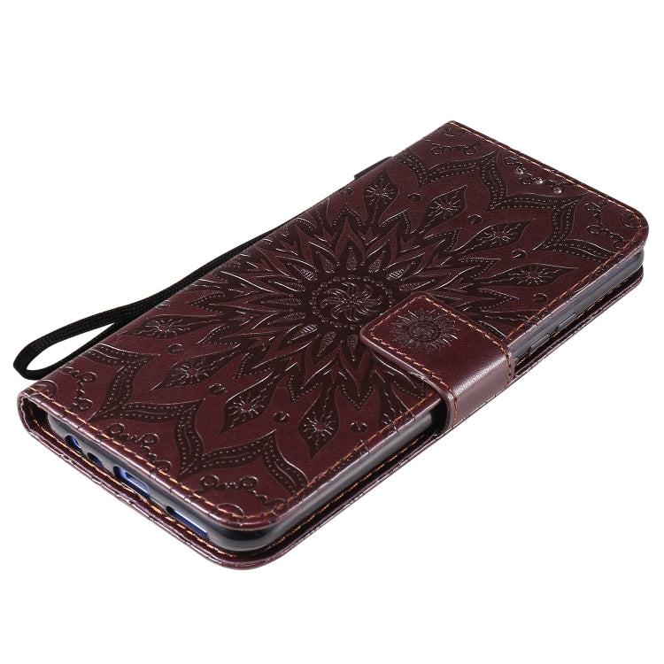 For Xiaomi Redmi 9 Sun Embossing Pattern Horizontal Flip Leather Case with Card Slot & Holder & Wallet & Lanyard