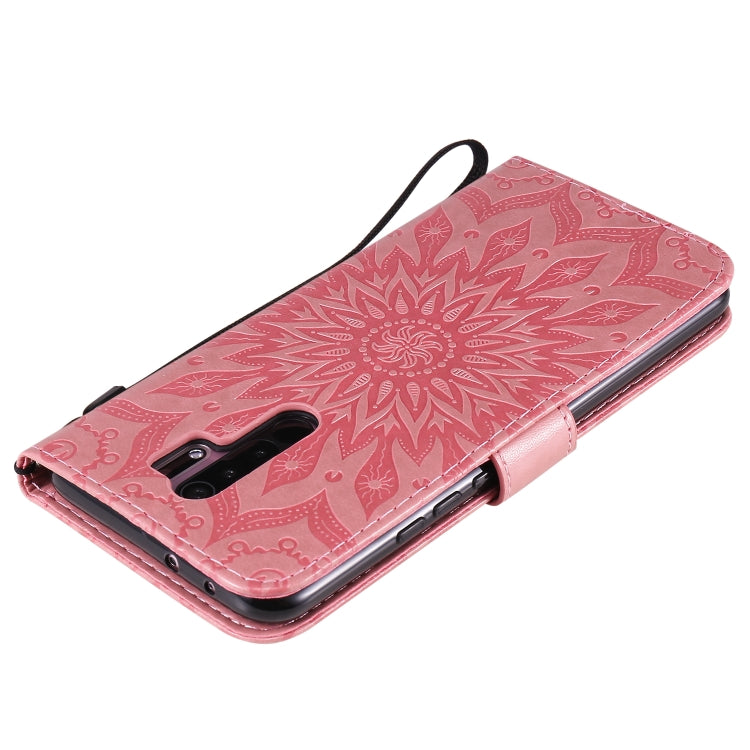 For Xiaomi Redmi 10X 5G / 10X Pro 5G Sun Embossing Pattern Horizontal Flip Leather Case with Card Slot & Holder & Wallet & Lanyard