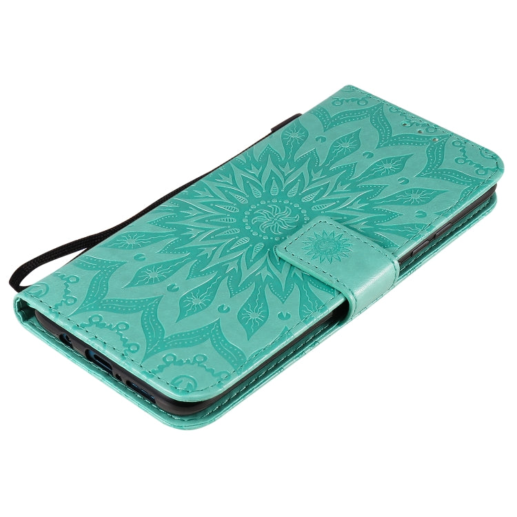 For Xiaomi Redmi 10X 5G / 10X Pro 5G Sun Embossing Pattern Horizontal Flip Leather Case with Card Slot & Holder & Wallet & Lanyard