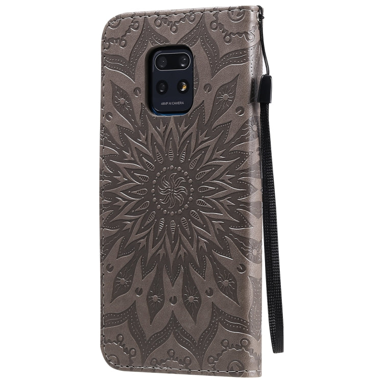 For Xiaomi Redmi 10X 5G / 10X Pro 5G Sun Embossing Pattern Horizontal Flip Leather Case with Card Slot & Holder & Wallet & Lanyard