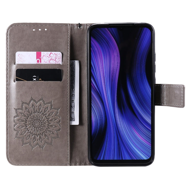 For Xiaomi Redmi 10X 5G / 10X Pro 5G Sun Embossing Pattern Horizontal Flip Leather Case with Card Slot & Holder & Wallet & Lanyard