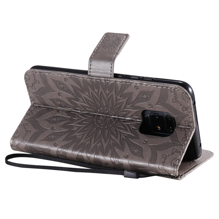 For Xiaomi Redmi 10X 5G / 10X Pro 5G Sun Embossing Pattern Horizontal Flip Leather Case with Card Slot & Holder & Wallet & Lanyard