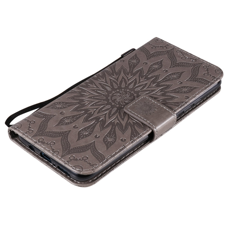 For Xiaomi Redmi 10X 5G / 10X Pro 5G Sun Embossing Pattern Horizontal Flip Leather Case with Card Slot & Holder & Wallet & Lanyard