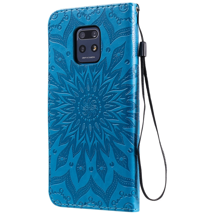 For Xiaomi Redmi 10X 5G / 10X Pro 5G Sun Embossing Pattern Horizontal Flip Leather Case with Card Slot & Holder & Wallet & Lanyard