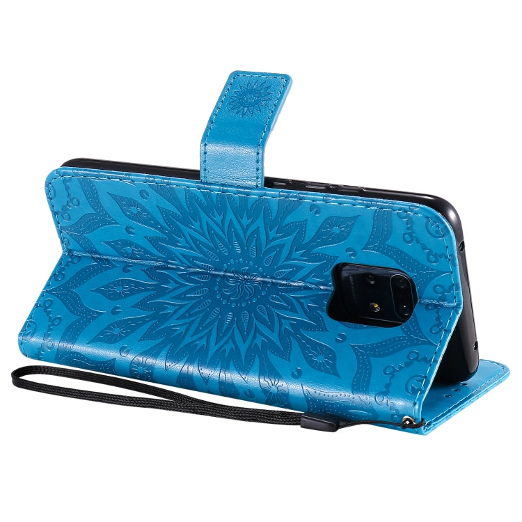 For Xiaomi Redmi 10X 5G / 10X Pro 5G Sun Embossing Pattern Horizontal Flip Leather Case with Card Slot & Holder & Wallet & Lanyard